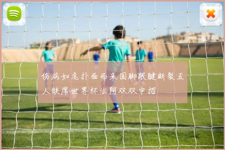 伤病如虎扑面而来国脚跟腱断裂五人缺席世界杯法阿双双中招